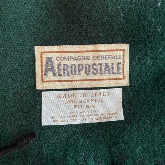 Vintage Aeropostale Aztec Scarf Southwestern‎ Western Fringe Made in Italy - Picture 4 of 5